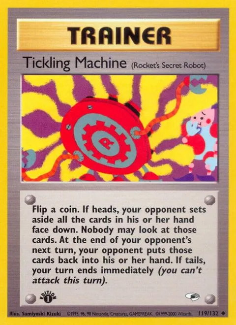 Tickling Machine #119/132 1st Edition Pokémon card from Gym Heroes