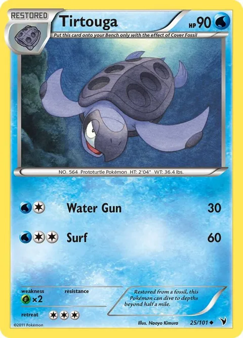 Tirtouga #25/101 Pokémon card from Noble Victories