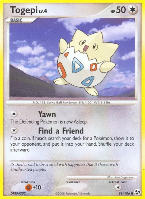 Togepi #88/106 Pokémon card from Great Encounters
