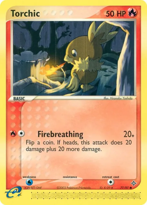 Torchic #77/97 Pokémon card from EX Dragon