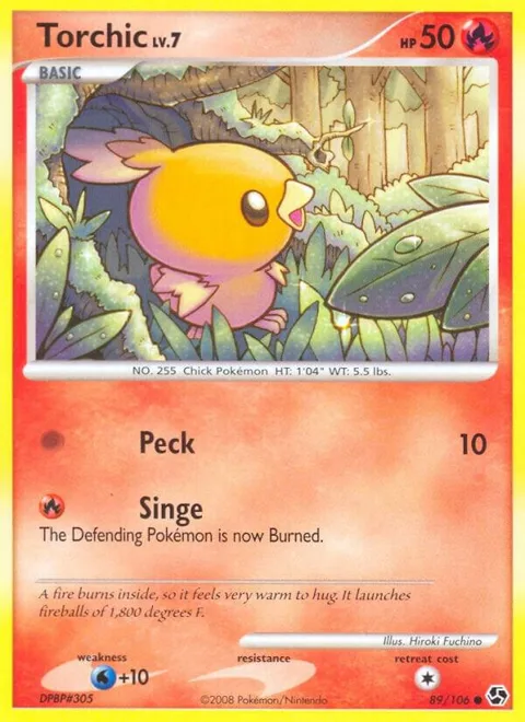 Torchic #89/106 Pokémon card from Great Encounters