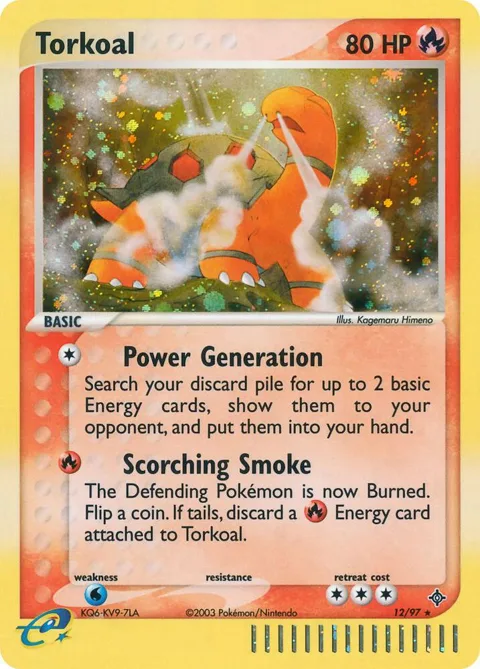 Torkoal #12/97 Reverse Holofoil Pokémon card from EX Dragon