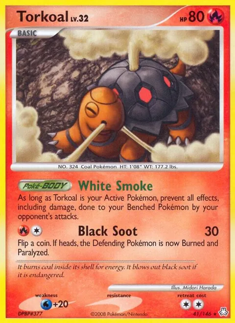 Torkoal #41/146 Reverse Holofoil Pokémon card from Legends Awakened