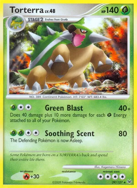 Torterra #39/127 Pokémon card from Platinum