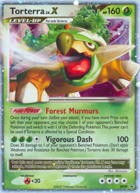 Torterra LV.X #DP09 Holofoil Pokémon card from Diamond and Pearl Promos