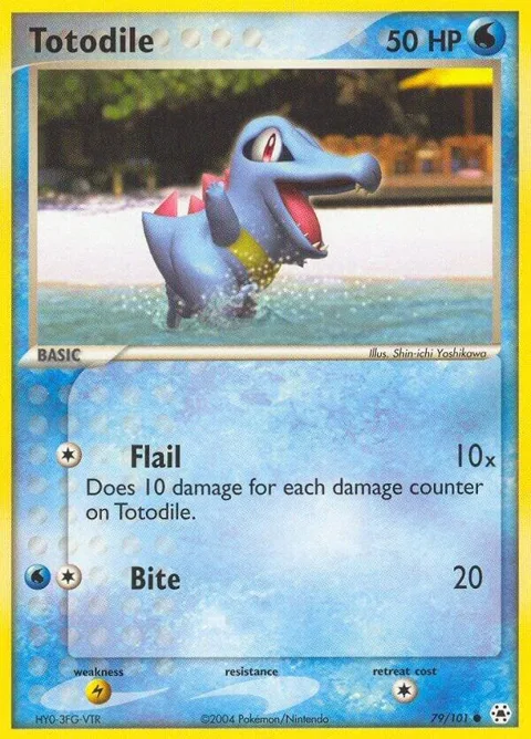 Totodile #79/101 Pokémon card from EX Hidden Legends