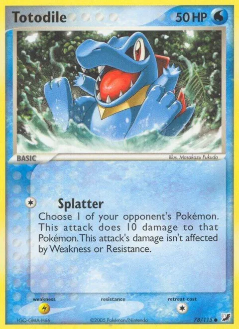 Totodile #78/115 Pokémon card from EX Unseen Forces