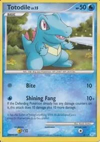 Totodile #8/12 Pokémon card from DP Trainer Kit: Manaphy & Lucario