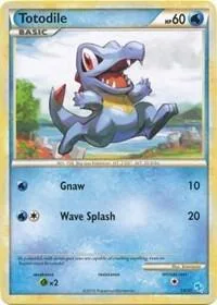 Totodile #1 #1/30 Pokémon card from HGSS Trainer Kit: Gyarados & Raichu