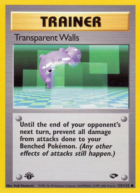 Transparent Walls #125/132 Unlimited Pokémon card from Gym Challenge