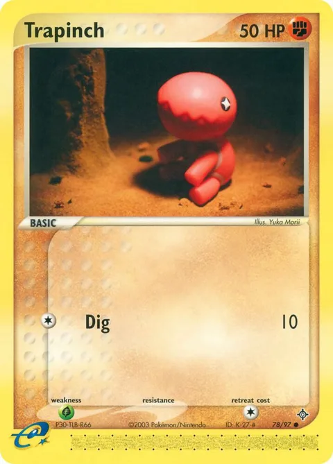 Trapinch #78/97 Pokémon card from EX Dragon