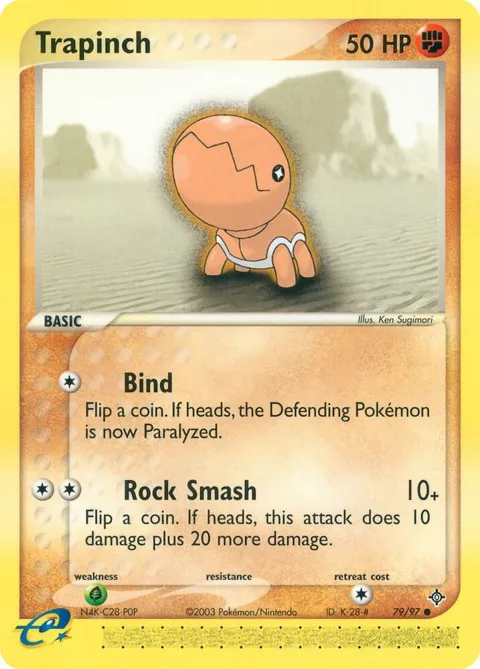 Trapinch #79/97 Reverse Holofoil Pokémon card from EX Dragon