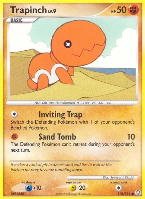 Trapinch #115/132 Pokémon card from Secret Wonders