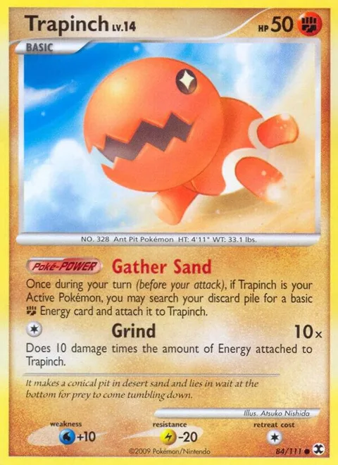 Trapinch #84/111 Reverse Holofoil Pokémon card from Rising Rivals