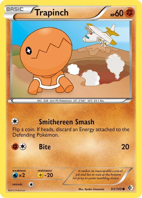 Trapinch #83/149 Pokémon card from Boundaries Crossed