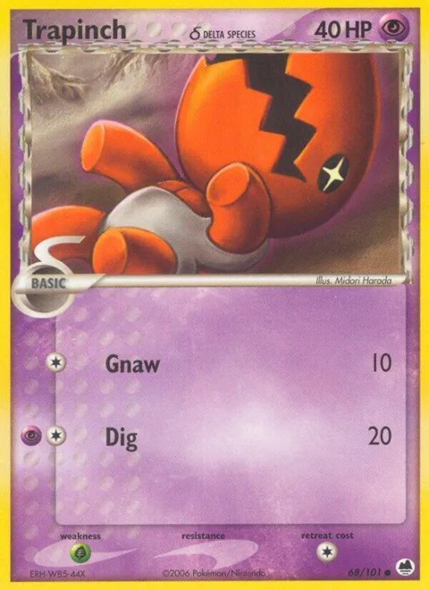 Trapinch - 068/101 Delta Species #68/101 Reverse Holofoil Pokémon card from EX Dragon Frontiers