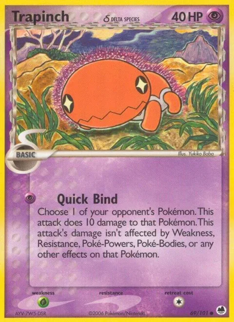 Trapinch - 069/101 Delta Species #69/101 Reverse Holofoil Pokémon card from EX Dragon Frontiers