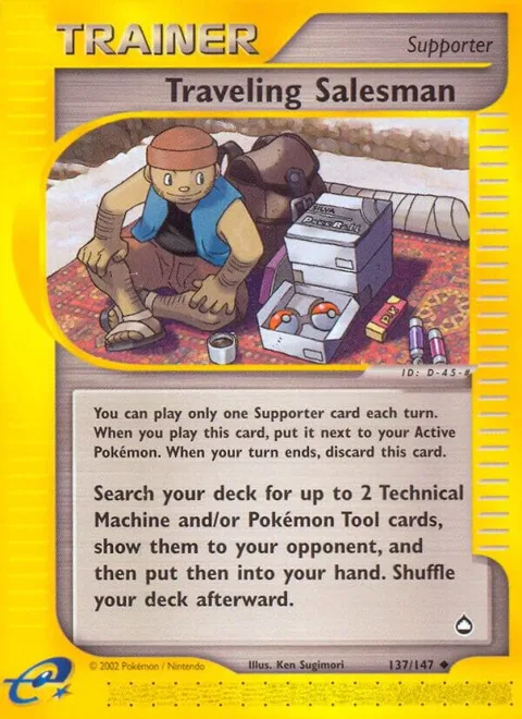 Traveling Salesman #137/147 Pokémon card from Aquapolis