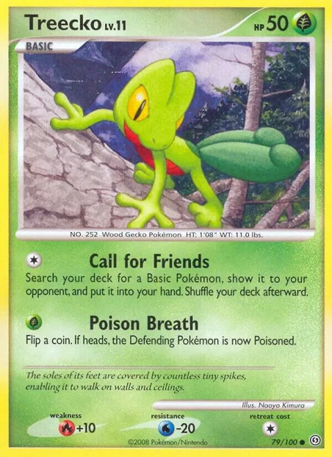 Treecko #79/100 Pokémon card from Stormfront