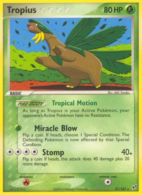 Tropius #27/107 Pokémon card from EX Deoxys