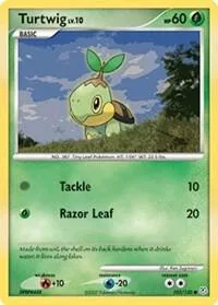 Turtwig #103/130 Reverse Holofoil Pokémon card from Diamond and Pearl