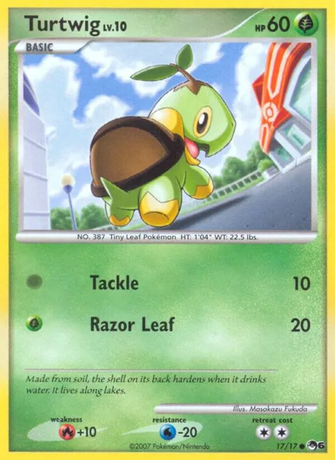 Turtwig #017/017 Pokémon card from POP Series 6