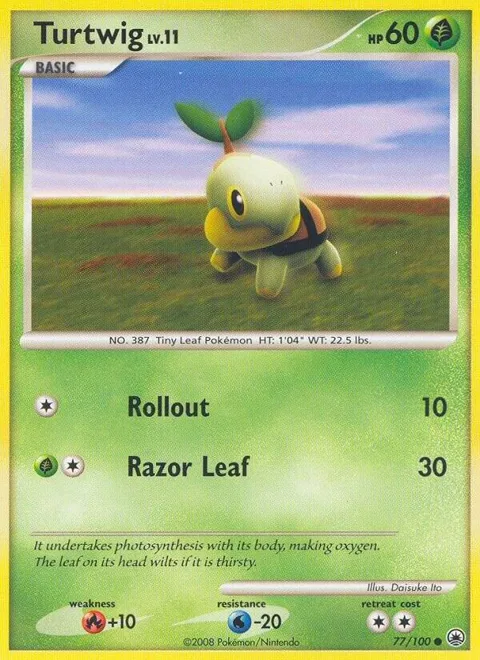 Turtwig 77 #77/100 Pokémon card from Majestic Dawn