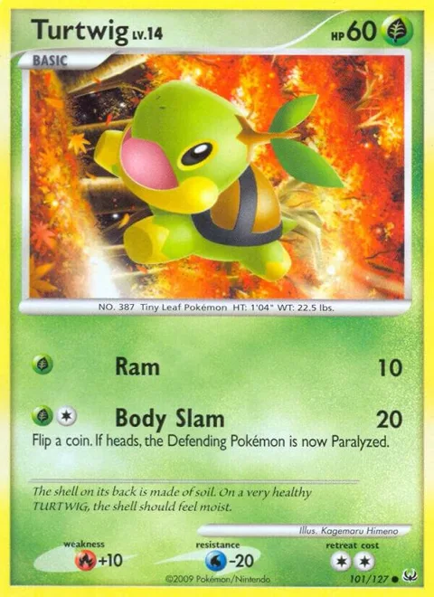 Turtwig #101/127 Pokémon card from Platinum