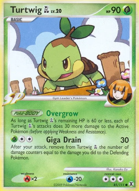 Turtwig GL #85/111 Pokémon card from Rising Rivals