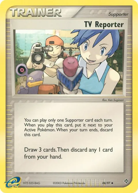 TV Reporter #88/97 Pokémon card from EX Dragon