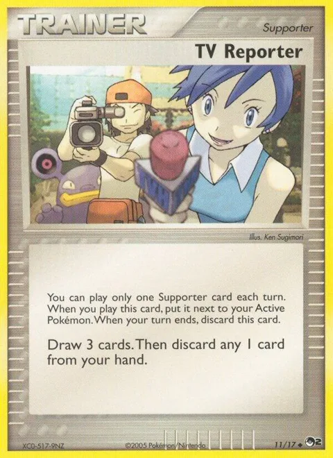 TV Reporter #011/017 Pokémon card from POP Series 2