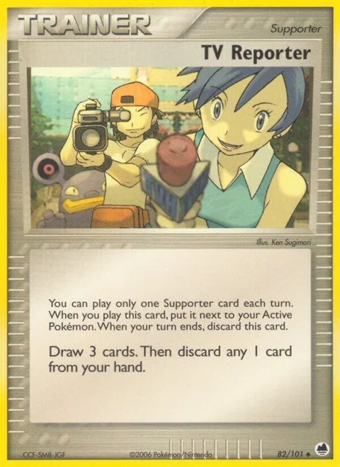 TV Reporter #82/101 Pokémon card from EX Dragon Frontiers