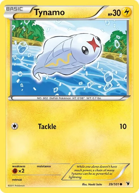 Tynamo 39 #39/101 Reverse Holofoil Pokémon card from Noble Victories