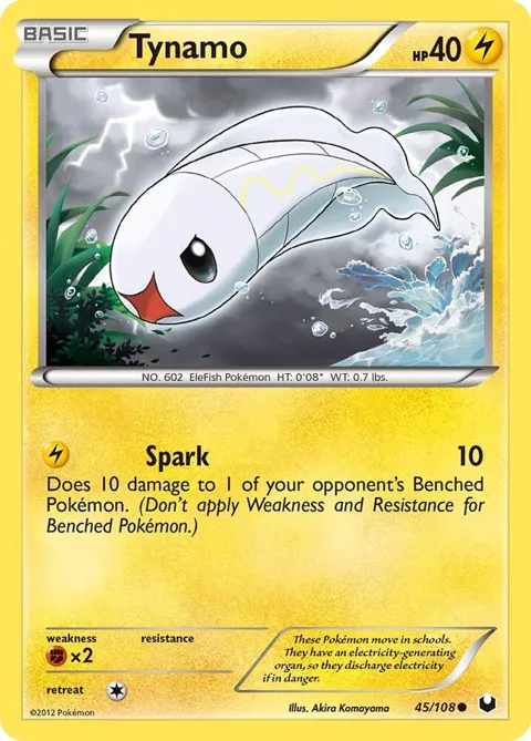 Tynamo 45 #45/108 Reverse Holofoil Pokémon card from Dark Explorers