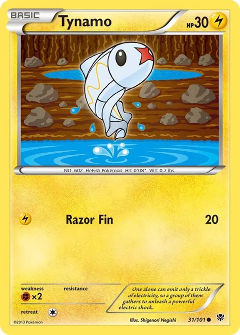 Tynamo #31/101 Pokémon card from Plasma Blast