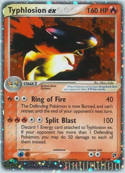 Typhlosion ex #99/100 Holofoil Pokémon card from EX Sandstorm