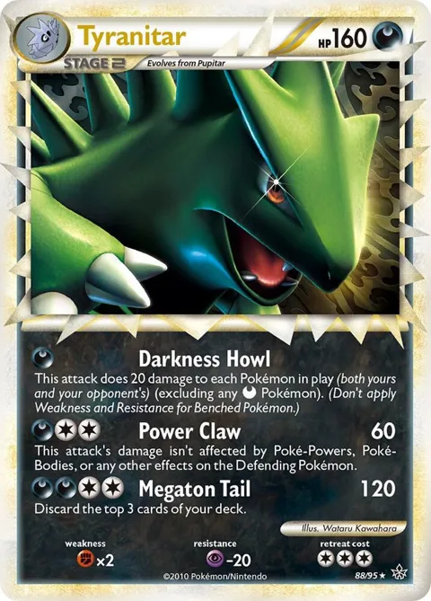 Tyranitar Prime #88/95 Holofoil Pokémon card from Unleashed