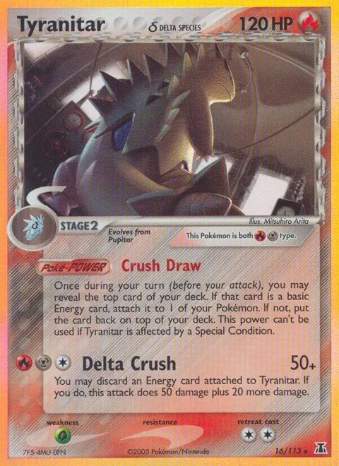 Tyranitar Delta Species #16/113 Reverse Holofoil Pokémon card from EX Delta Species