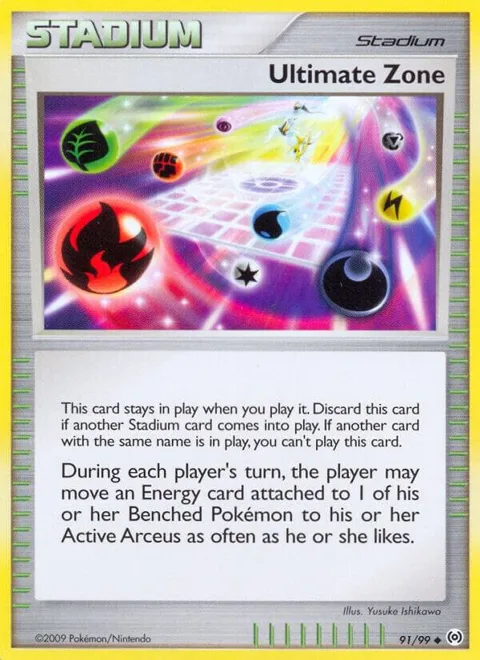 Ultimate Zone #91/99 Pokémon card from Arceus