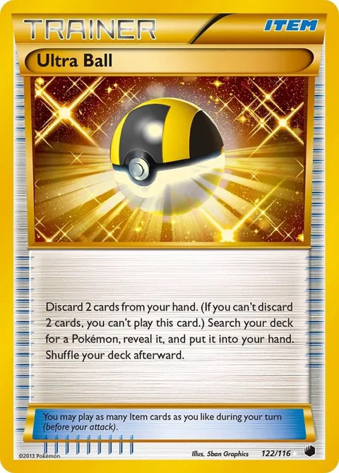 Ultra Ball #122/116 Holofoil Pokémon card from Plasma Freeze