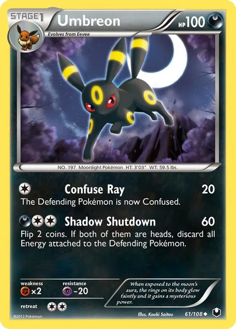 Umbreon 61 #61/108 Pokémon card from Dark Explorers