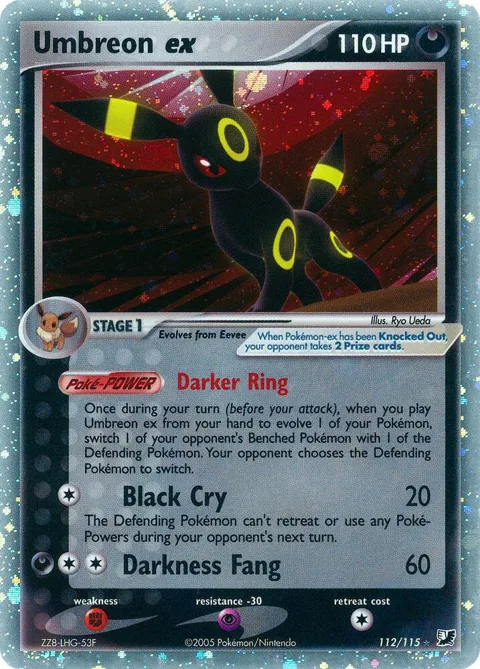 Umbreon ex #112/115 Holofoil Pokémon card from EX Unseen Forces