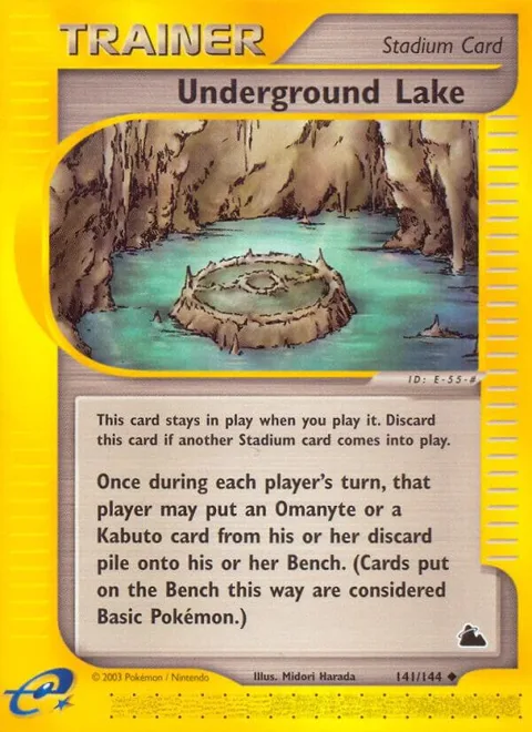 Underground Lake #141/144 Reverse Holofoil Pokémon card from Skyridge