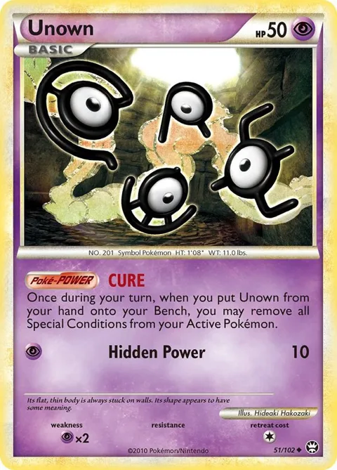Unown #51/102 Pokémon card from Triumphant