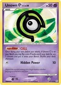 Unown [C] #67/130 Reverse Holofoil Pokémon card from Diamond and Pearl
