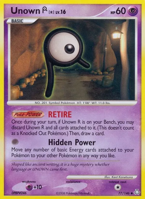 Unown R #77/146 Pokémon card from Legends Awakened