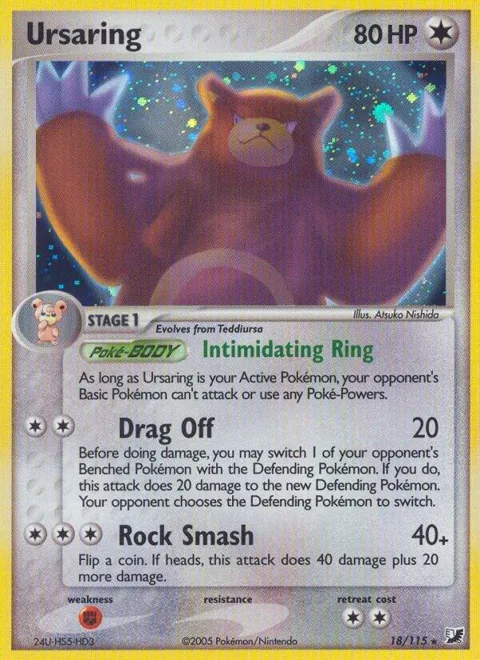 Ursaring #18/115 Holofoil Pokémon card from EX Unseen Forces