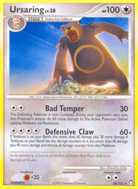 Ursaring #38/123 Reverse Holofoil Pokémon card from Mysterious Treasures