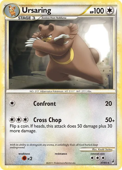 Ursaring #37/95 Pokémon card from Call of Legends