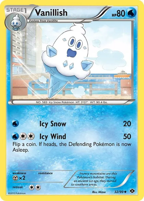 Vanillish #32/99 Pokémon card from Next Destinies